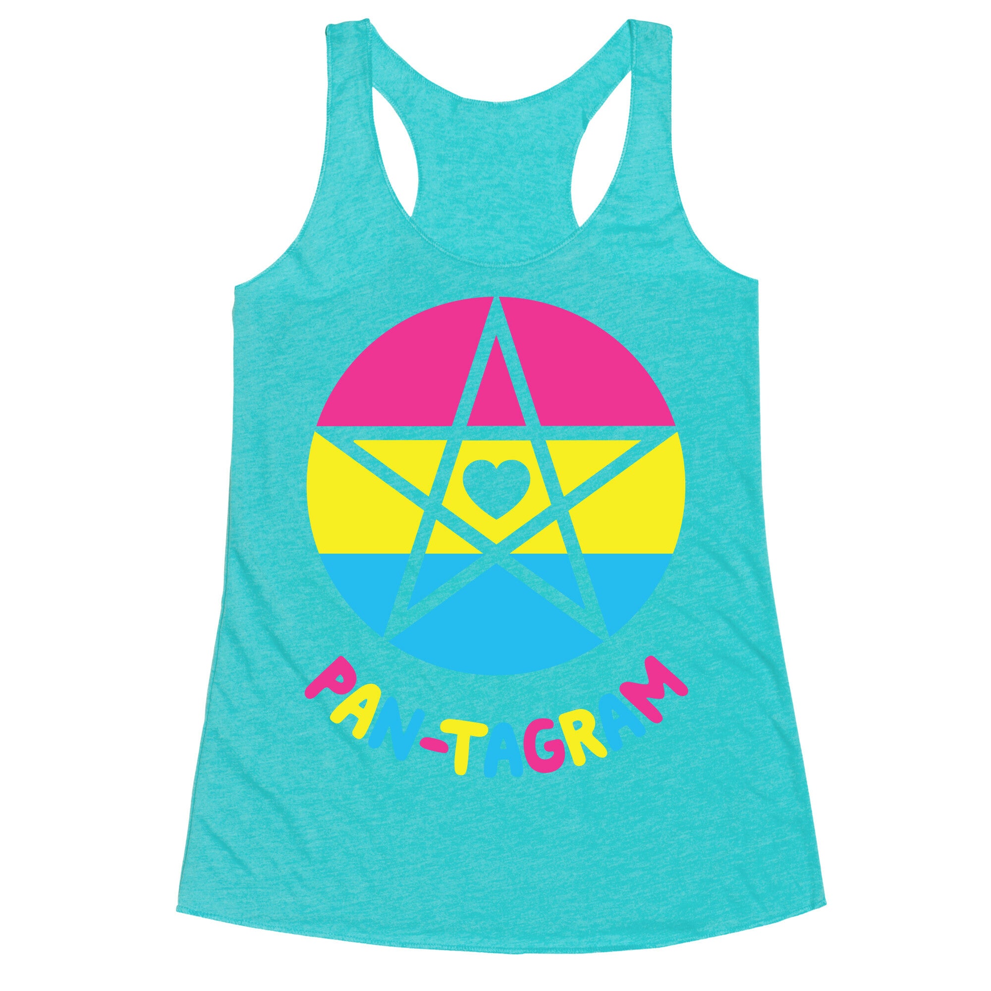 Pan-tagram (Pansexual Pentagram) Racerback Tank
